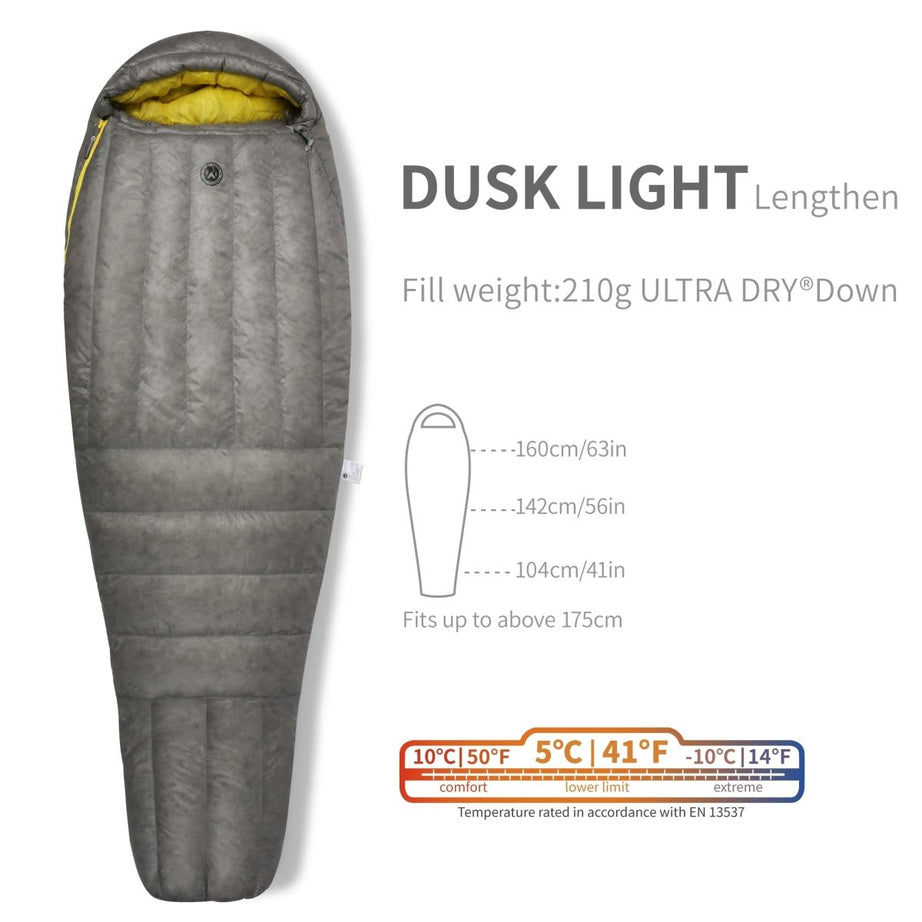 Sac de couchage ultra-léger 800fp nylon 7D "AEGISMAX - Dusk series" - Dusk Light / Large | Planète Rando