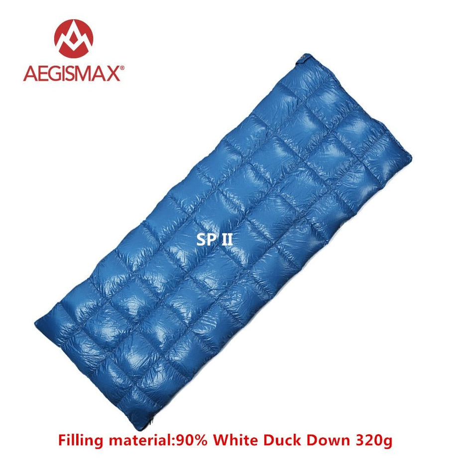 Sac de couchage ultra-léger 90% en duvet de canard blanc 600 FP +15°C à +5°C confort (à partir de 540g) "AEGISMAX – Quilt series" - SP II | Planète Rando