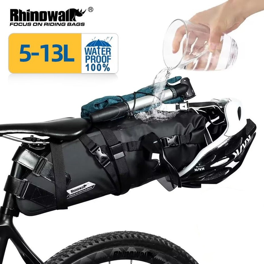 Sacoche de selle de vélo imperméable 5L/10L/13L "Rhinowalk - RK511 series" - Planète Rando