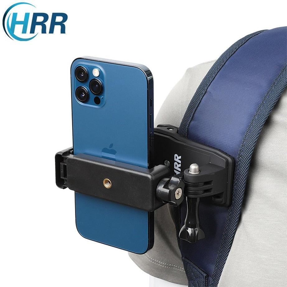 Support 360° de téléphone / caméra sur sangle de sac à dos "HRR - Phone Backpack Mount" - Planète Rando