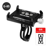 Support téléphone vélo HONEVER GUB noir réglable avec molette et sangles caoutchouc offertes pour guidon outdoor.