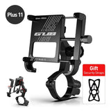 Support téléphone vélo HONEVER GUB Series métal noir Plus 11, avec sangles silicone, idée cadeau outdoor.