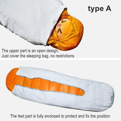 Sur-sac de couchage imperméable / housse de protection résistant à l'humidité (à partir de 135g) "3F UL GEAR - TYVEK" - Type A | Planète Rando