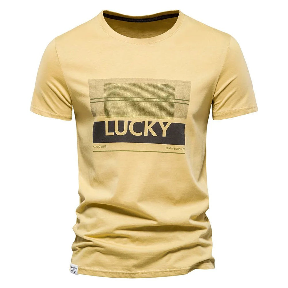 T-shirt à manches courtes et col Rond pour homme "AIOPESON - Lucky" - Jaune / L (65-72kg) | Planète Rando