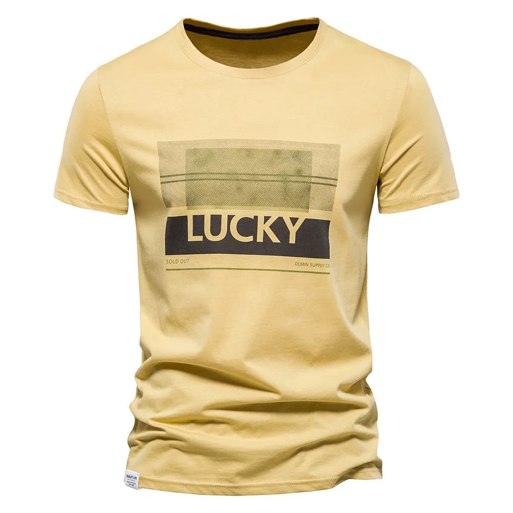 T-shirt à manches courtes et col Rond pour homme "AIOPESON - Lucky" - Jaune / L (65-72kg) | Planète Rando