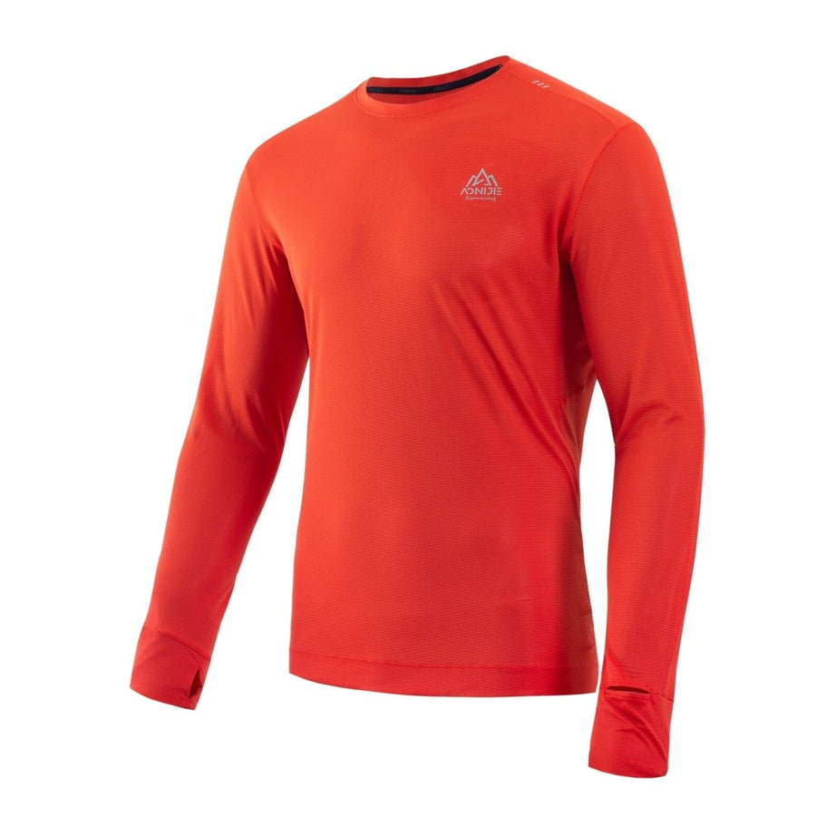 T-shirt running à manches longues pour homme "AONIJIE – FM5127" - Rouge / S | Planète Rando