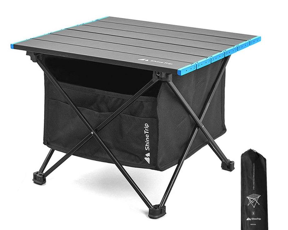 Table pliante d'extérieur avec sac de rangement "ShineTrip - Camping set" - Planète Rando