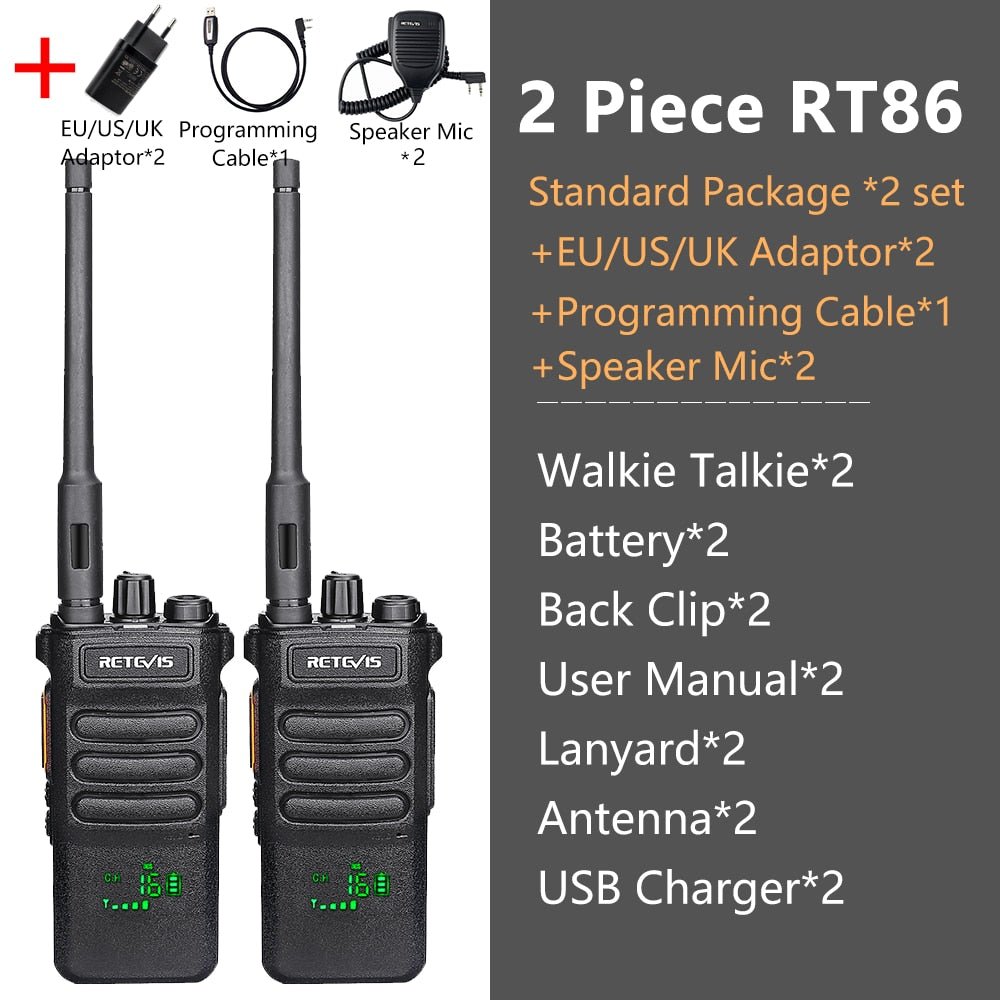 Talkie-walkie 10w de longue portée (3km - 5km) UHF 295g RETEVIS