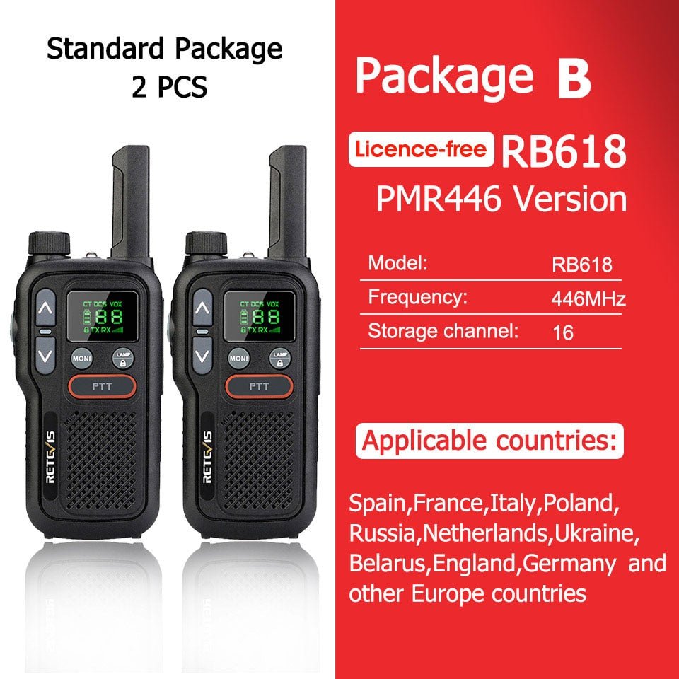 Talkie-walkie / radio portable pour enfants lot de 2 pièces fréquences –  Planète Rando