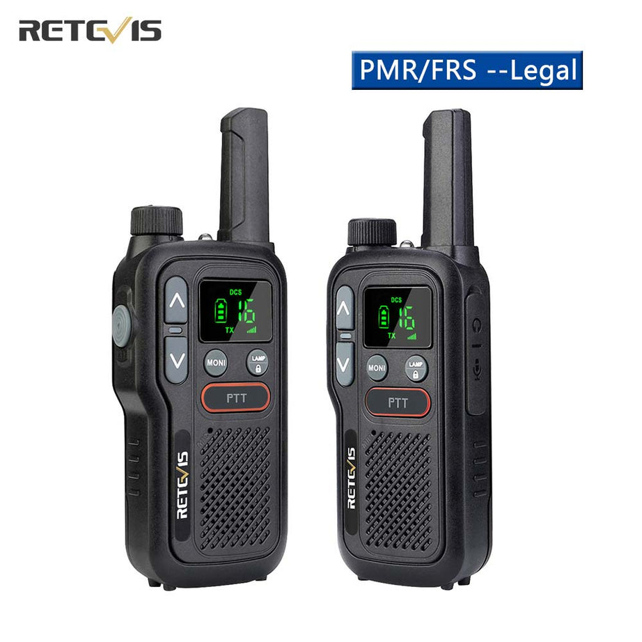 Talkie-walkie portable / radio de chantier longue portée fréquences PMR 446 / FRS 462+467 MHz 140g "Retevis - RB618 " - Planète Rando