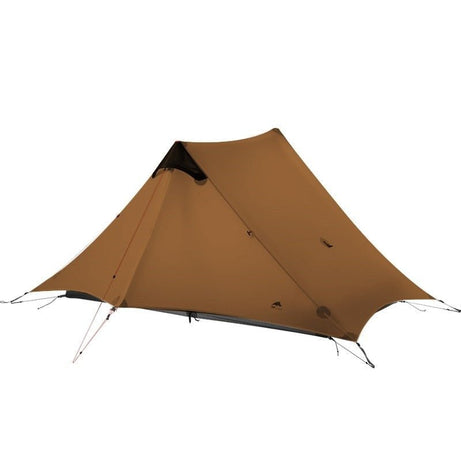 Tente de camping 1-2 personnes à double-parois ultra-légère 1,2kg "3F UL GEAR - LanShan 2" - Khaki / 3 saisons | Planète Rando